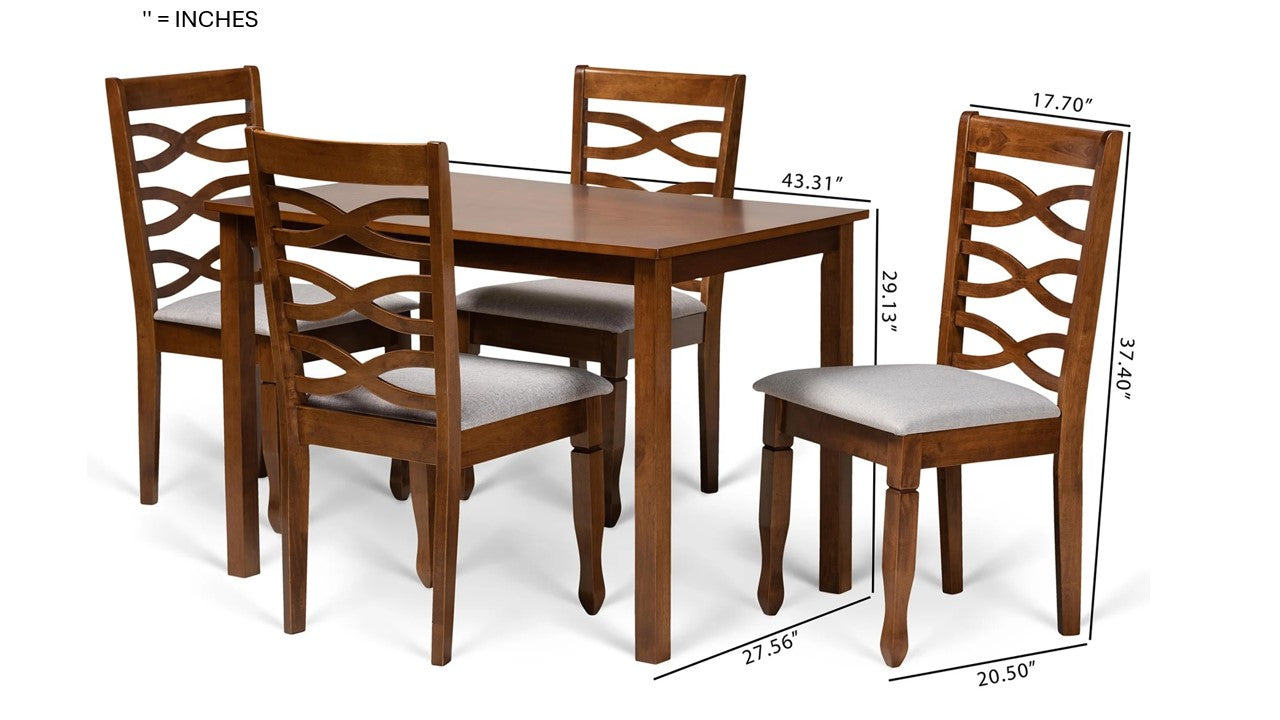 MODERN 4 CHAIR DURABLE DINING SET