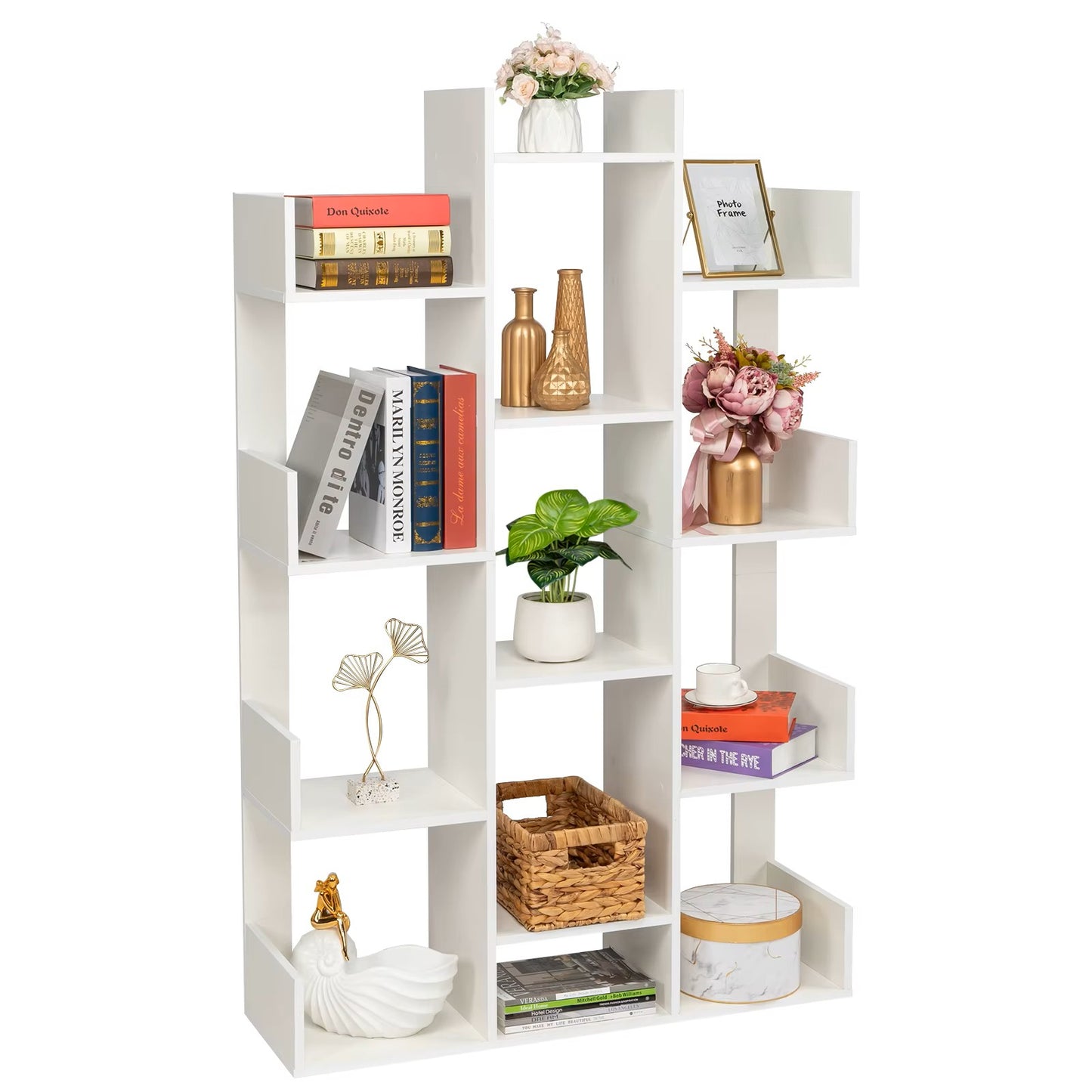 Modern Large 13-Shelf Bookcase Masterpiece