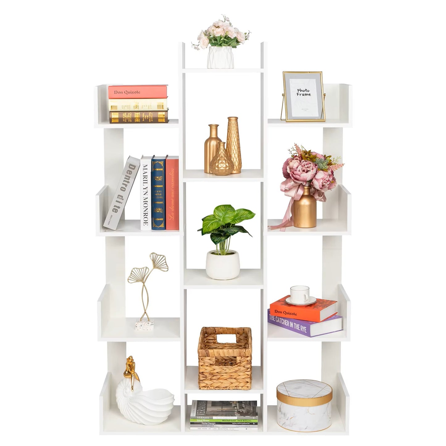 Modern Large 13-Shelf Bookcase Masterpiece