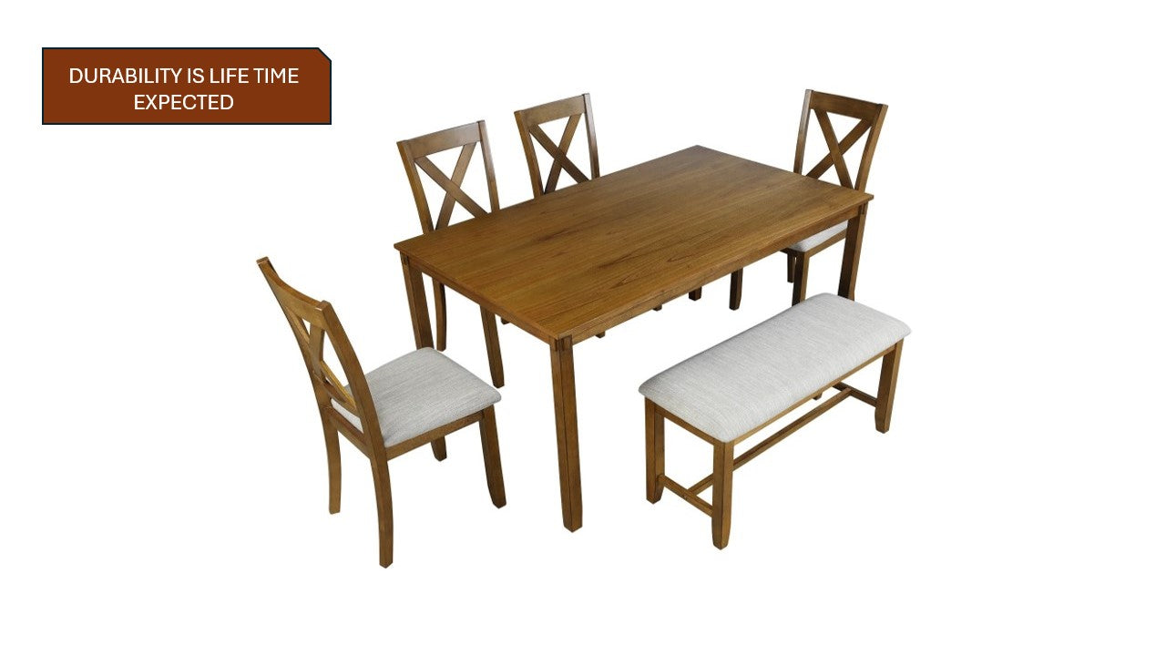 6 Person Durable Dining Set For Homes