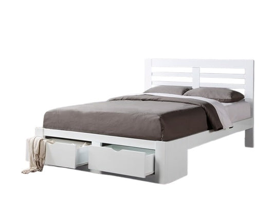 Queen Size Bed With 2 Drawers and Headboard