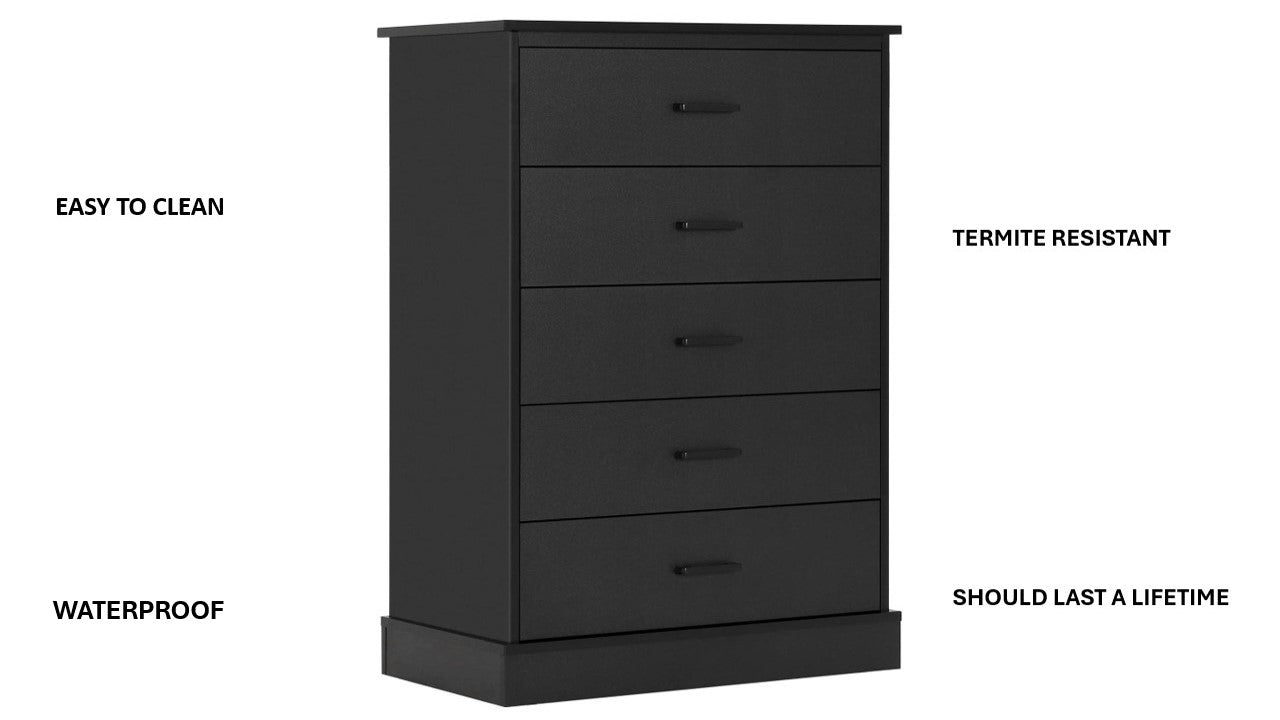 WATERPROOF 5-CHEST OF DRAWERS