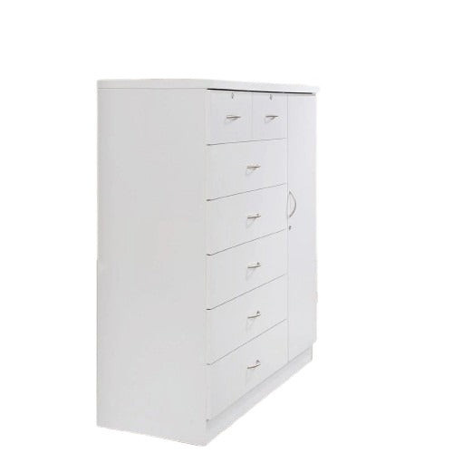 7-Chest Of Drawers With Side Door and 4 Shelves